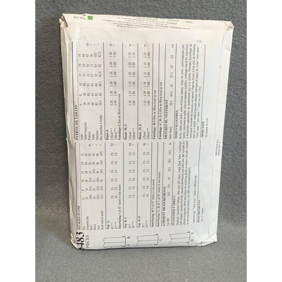 New Look Easy 1 Hour Sewing Pattern 6483 Misses' Tops Sizes 6-16 - Picture 2 of 2